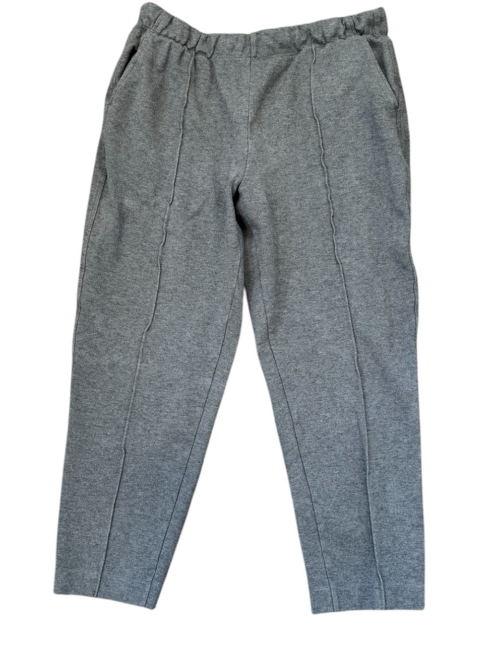 Everlane Dream Pants Size L Gray Stretch Pull-On Sweatpants Front Seam